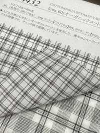 14432 푸와 60수 유기농 면 셔링 체크[원단] SUNWELL 서브 사진