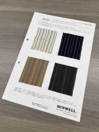 26265 40수 싱글 스레드 코튼 셔링 브러시드 스트라이프[원단] SUNWELL 서브 사진