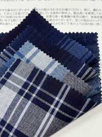 26263 21 웰 인디고 코듀로이 체크 셔츠[원단] SUNWELL 서브 사진