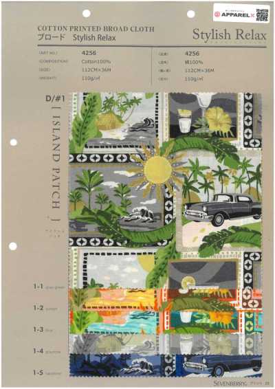 4256 브로드클로스 Stylish Relax ISLAND PATCH