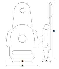 IB-KT YKK IB-KT 측면 분리형[버클 / 고리] YKK 서브 사진