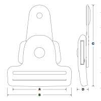 IB-KTK YKK IB-KTK 측면 분리형 50mm[버클 / 고리] YKK 서브 사진