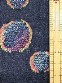 FY1589-IDC20CUT 다채로운 도트 무늬 컷 자카드 데님[원단] DUCK TEXTILE 서브 사진