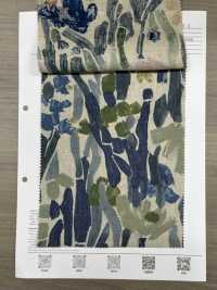 8026-1790-2 린넨 직조기 식물 프린트[원단] 홋코(HOKKOH) 서브 사진