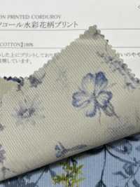19189 셔츠 코듀로이 플로럴 프린트[원단] SUNWELL 서브 사진