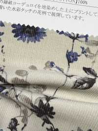 19189 셔츠 코듀로이 플로럴 프린트[원단] SUNWELL 서브 사진