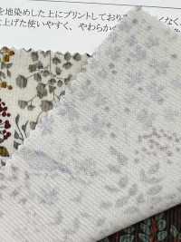 19187 새와 꽃무늬 프린트가 있는 코듀로이 셔츠[원단] SUNWELL 서브 사진