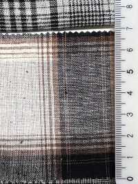 59992 C/L 네티 슬럽 에크루 체크 & 스트라이프[원단] VANCET 서브 사진