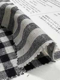 59992 C/L 네티 슬럽 에크루 체크 & 스트라이프[원단] VANCET 서브 사진