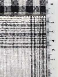 59992 C/L 네티 슬럽 에크루 체크 & 스트라이프[원단] VANCET 서브 사진