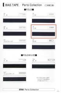 7700-3F 7700 고밀도 태피터 3단 접이식 테이프[리본 / 테이프 / 코드] STAR BRAND(호시카) 서브 사진