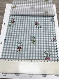 7027-640-3 80 잔디밭 깅엄 + 꽃[원단] 홋코(HOKKOH) 서브 사진