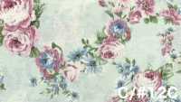 RU2530 RURU BOUQUET Rose Wreath 프린트 광목 (롤)[원단] COSMO TEXTILE 추가 이미지