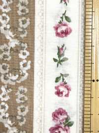 RU2530 RURU BOUQUET Rose Wreath 프린트 광목 (롤)[원단] COSMO TEXTILE 추가 이미지
