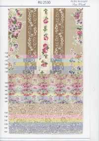 RU2530 RURU BOUQUET Rose Wreath 프린트 광목 (롤)[원단] COSMO TEXTILE 추가 이미지