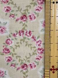 RU2530 RURU BOUQUET Rose Wreath 프린트 광목 (롤)[원단] COSMO TEXTILE 추가 이미지