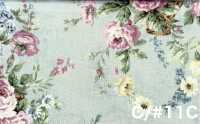 RU2530 RURU BOUQUET Rose Wreath 프린트 광목 (롤)[원단] COSMO TEXTILE 추가 이미지