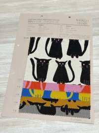 850615 면린넨 캔버스 노라네코 프렌즈[원단] VANCET 추가 이미지