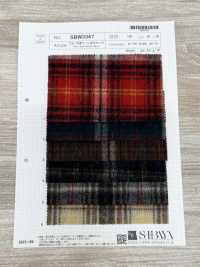 SBW3347 알파카 혼방 울 기모 체크[원단] SHIBAYA 추가 이미지