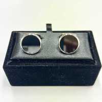 E-1-C 정장 커프스 오닉스 실버 원형[정장 액세서리] 야마모토 (EXCY) 서브 사진