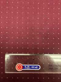 S-922 【아울렛】야마나시 실크 실크 100% 핀 도트 무늬 연지색[원단] 야마모토 (EXCY) 서브 사진