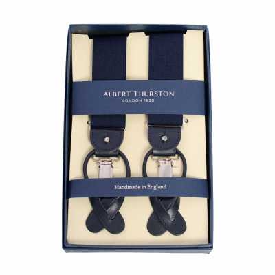 AT-NAVY-XL 알버트 서스턴 서스펜더 네이비 블루 무지 35MM XL 사이즈