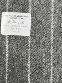 54CN5103 CANONICO ORIGINAL WOOLEN FLANNEL 스트라이프 그레이[원단] CANONICO 서브 사진