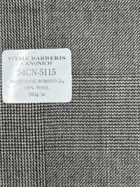 54CN5115 CANONICO TRADITIONAL WORSTED 21μ 글렌 체크무늬 그레이[원단] CANONICO 서브 사진