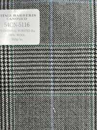 54CN5116 CANONICO TRADITIONAL WORSTED 21μ 프린스 오브 웨일즈 체크무늬 그레이[원단] CANONICO 서브 사진