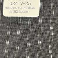 02417-25 25SS BEST SELECTION 【FANCY WORSTED】팬시 우스테드 트리플 스트라이프 짙은 감색[원단] 쿠니시마 주식회사 서브 사진