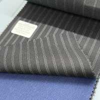 02417-25 25SS BEST SELECTION 【FANCY WORSTED】팬시 우스테드 트리플 스트라이프 짙은 감색[원단] 쿠니시마 주식회사 서브 사진