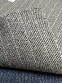 59542-77 25AW HERDREX 【MOKUORI】 모쿠오리 브라운 펜슬 스트라이프 데오도란트 울[원단] 쿠니시마 주식회사 서브 사진