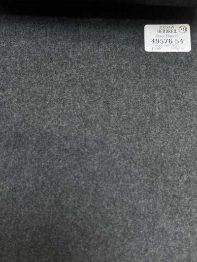 49576-54 26AW HERDREX 【Grace Flannel】 그레이스 플란넬 미디엄 그레이 무지