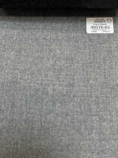 49576-65 26AW HERDREX 【Grace Flannel】 글레이스 플란넬 라이트 그레이 무지