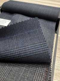 59433-36 25AW BEST SELECTION 【N-STRETCH】 체크 스트레치 네이비 글렌 체크[원단] 쿠니시마 주식회사 서브 사진