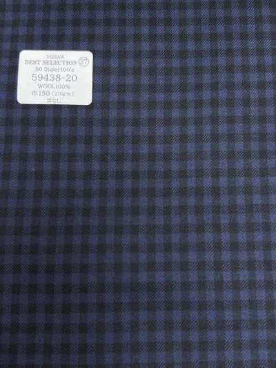 59438-20 26AW HERDREX 【80 SUPER 100'S NINE MONTH】 네이비 블루 체크