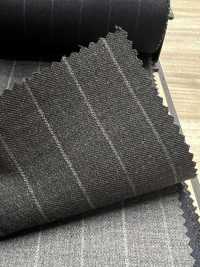 09402-59 25AW BEST SELECTION 【davaumi】다바우미 차콜그레이 그레이 초크 스트라이프[원단] 쿠니시마 주식회사 서브 사진