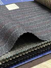 55CN5522 CANONICO (카노니코) 21μ MOULINE 'SAXONY 네이비 얼터네이트 스트라이프[원단] CANONICO 서브 사진