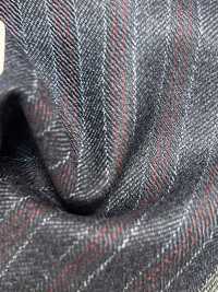 55CN5522 CANONICO (카노니코) 21μ MOULINE 'SAXONY 네이비 얼터네이트 스트라이프[원단] CANONICO 서브 사진