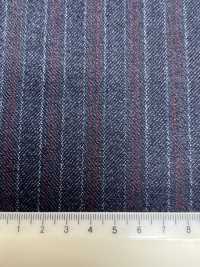 55CN5522 CANONICO (카노니코) 21μ MOULINE 'SAXONY 네이비 얼터네이트 스트라이프[원단] CANONICO 서브 사진