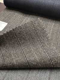 55CN5527 CANONICO (카노니코) TRADITIONAL WORSTED 21μ 브라운 스트라이프[원단] CANONICO 서브 사진
