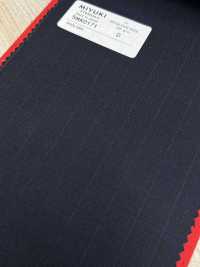 5MK0171 MIYUKI EVER WOOL (미유키 에버 울) 스트라이프 네이비[원단] 미유키 케오리(MIYUKI) 서브 사진