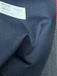 5MK0171 MIYUKI EVER WOOL (미유키 에버 울) 스트라이프 네이비[원단] 미유키 케오리(MIYUKI) 서브 사진