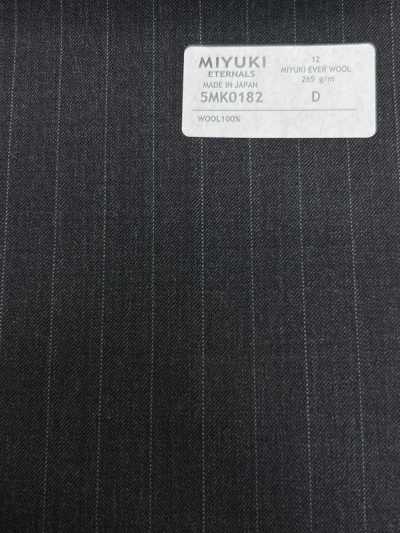 5MK0182 MIYUKI EVER WOOL 스트라이프 차콜 그레이