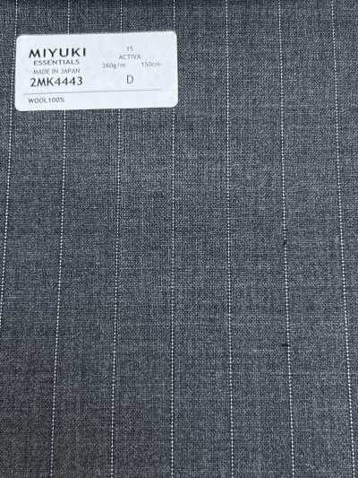 2MK4443 26SS 미유키 원단 MIYUKI 에센셜즈 ESSENTIALS ACTIVA 미디엄 그레이 스트라이프