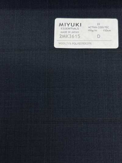 2MK3615 26SS 미유키 원단 MIYUKI 에센셜즈 ESSENTIALS ACTIVA ACTIVA COOLTEC 네이비 체크