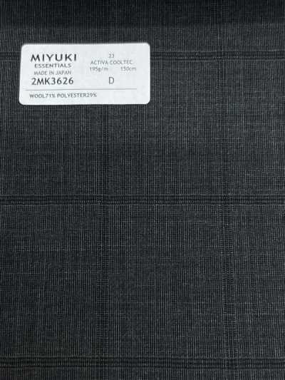 2MK3626 26SS 미유키 MIYUKI 에센셜즈 ESSENTIALS ACTIVA ACTIVA COOLTEC 미디엄 그레이 체크