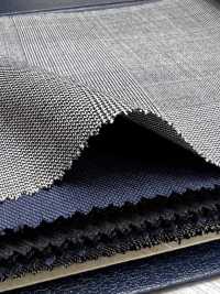M02053-9 KUNISHIMA1850 Exclusive line【Extrafine Wool 140's】흑백 글렌 체크[원단] 쿠니시마 주식회사 서브 사진