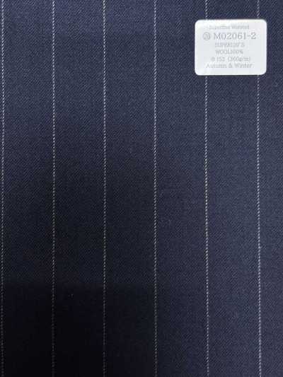 M02061-2 KUNISHIMA1850 익스클루시브 라인 【Superfine Worsted】 남색 초크 스트라이프
