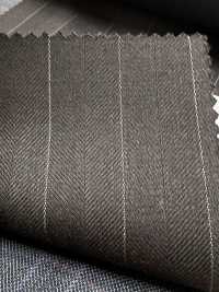 M02062-8 KUNISHIMA1850 Exclusive line 【Superfine Worsted】차 헤링본[원단] 쿠니시마 주식회사 서브 사진